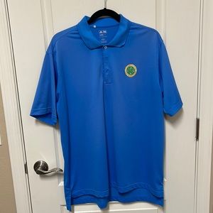 Men’s blue golf shirt, Adidas size large